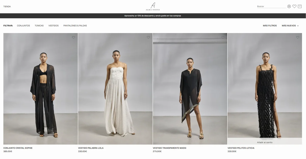 Products page